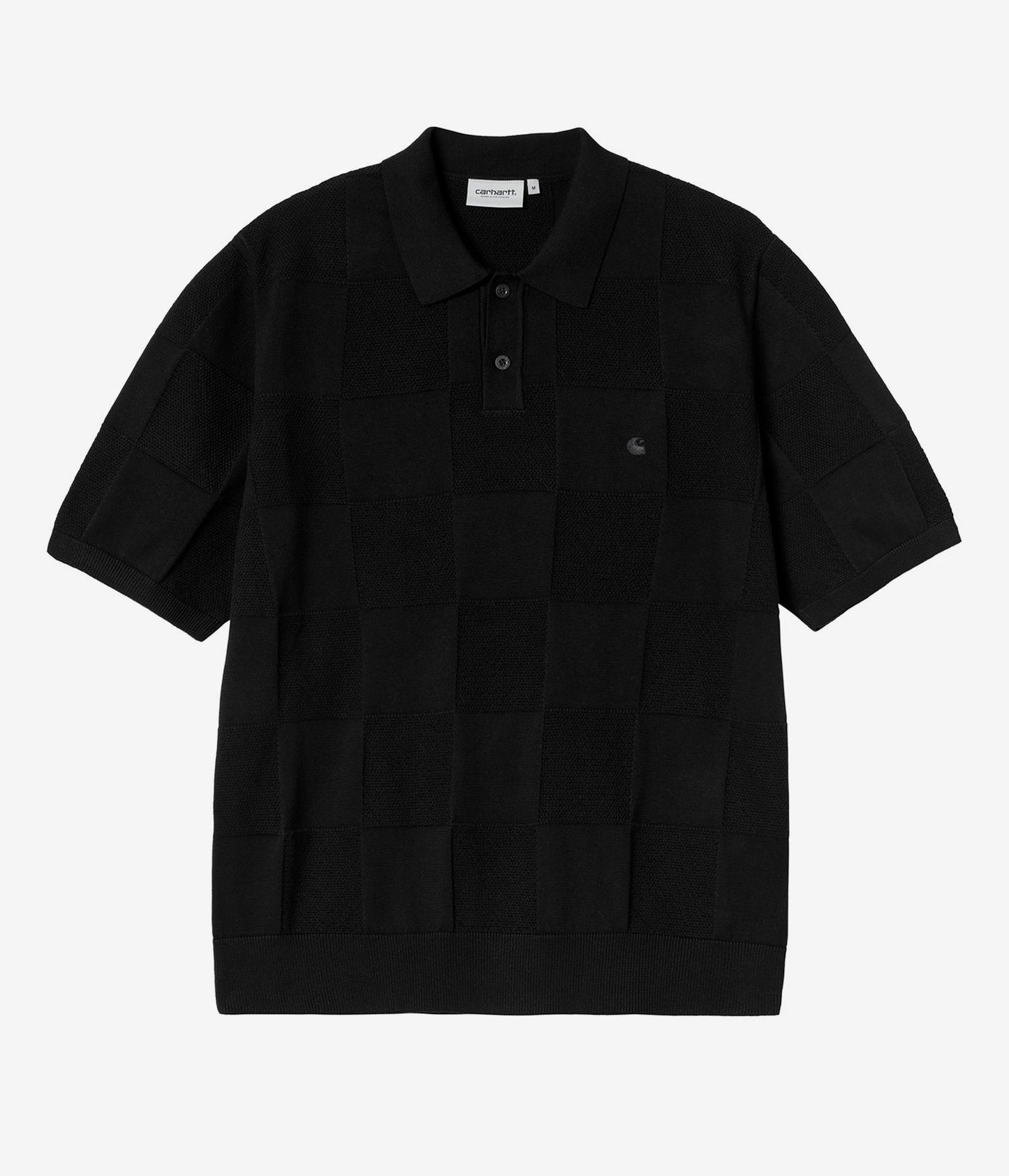 CARHARTT WIP S/S Checker Polo in Schwarz