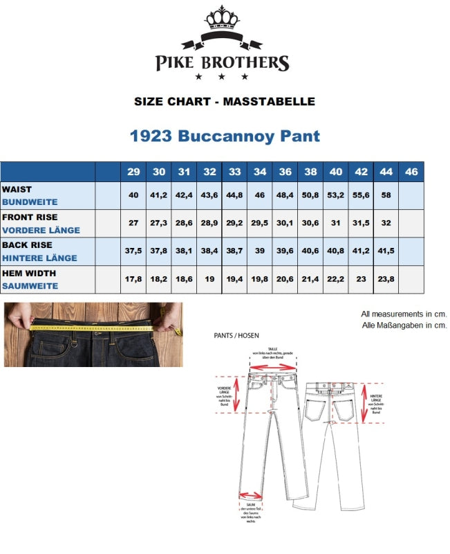 Pike Brothers 1923 Buccanoy Pant Chicago blue W32 L32