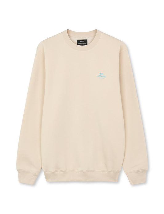Mads Nørgaard Standard Crew Logo Sweat in Birch
