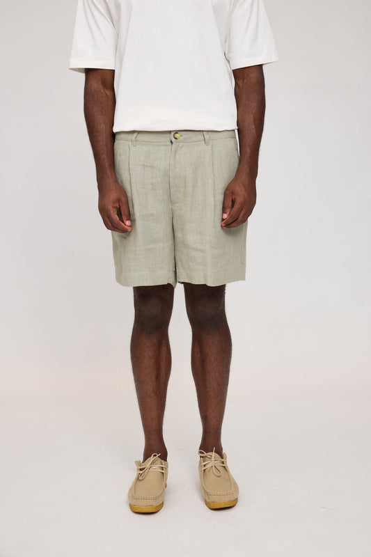 Mazine Herren Linen Bermuda Shorts in seagrass