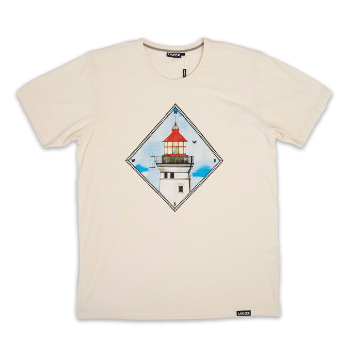 Lakor White Sands Lighthouse T-shirt in Off White