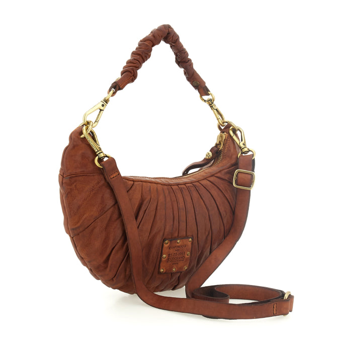 Campomaggi Luna S - Shoulder Bag In Cowhide Leather Dyed With Pleats