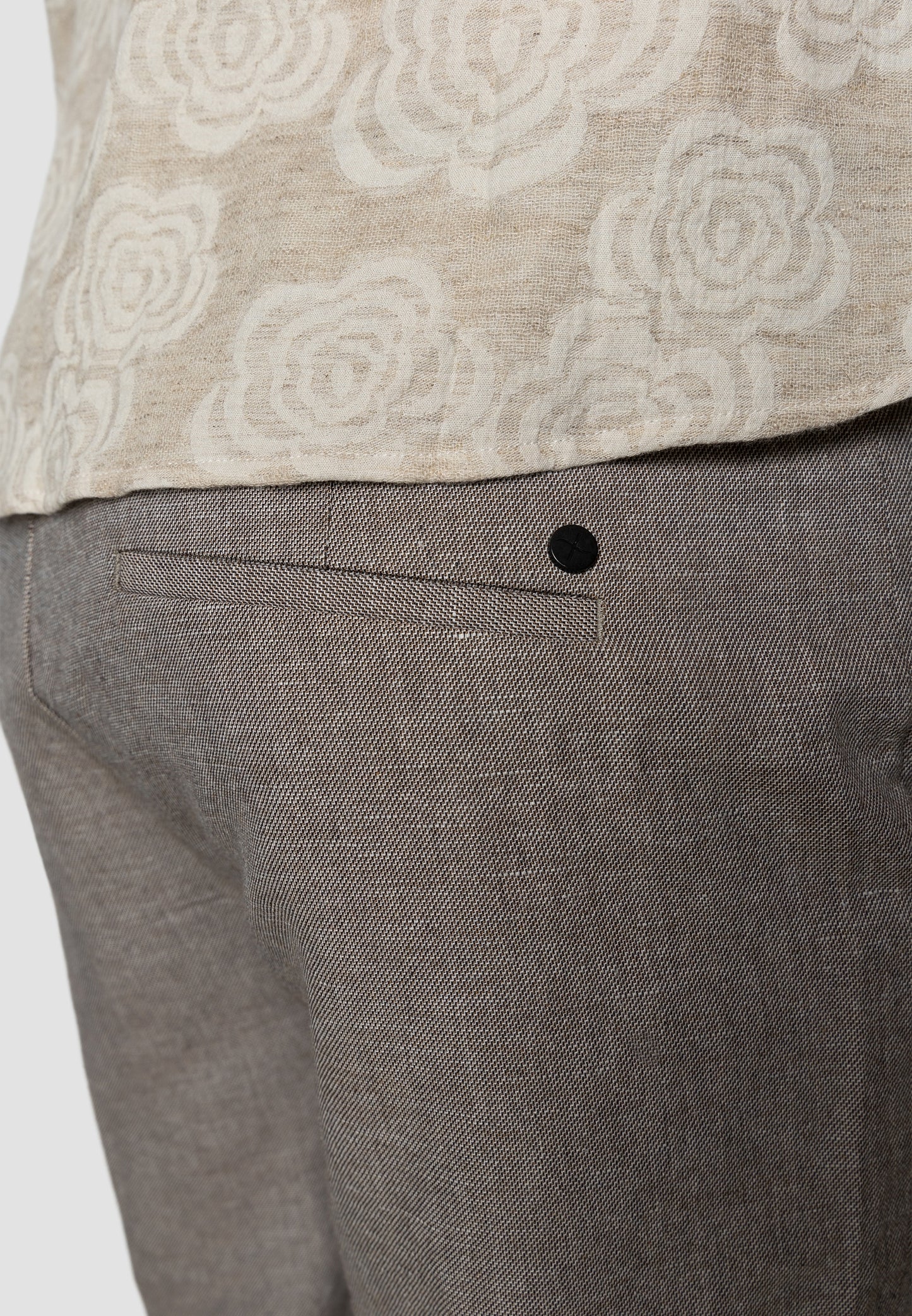 Clean Cut Copenhagen Copenhagen Roman linen pants FS25 in Khaki Melange