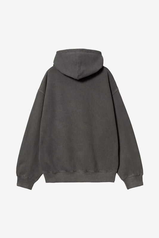 CARHARTT WIP Hooded Library Sweat in Schwarz/garment dyed