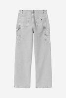 Carhartt WIP W' Pierce Pant Straight 'Dearborn' Canvas in Black chalk wash