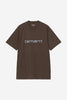 CARHARTT WIP S/S Script T-Shirt Cotton Single Jersey. 190 g/m² in Vitola/Citadel