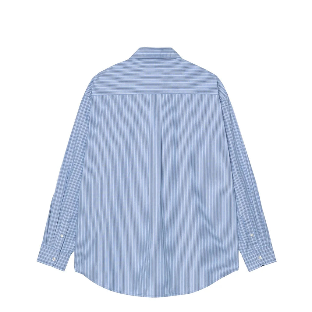Carhartt WIP L/S Keene Shirt in Keene Stripe, Curacao