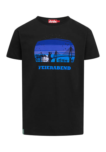 Derbe Feier Nacht T-Shirt in Dunkelblau