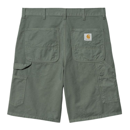 CARHARTT WIP Single Knee Short 100% Cotton 'Newcomb' Drill in Park/garment dyed