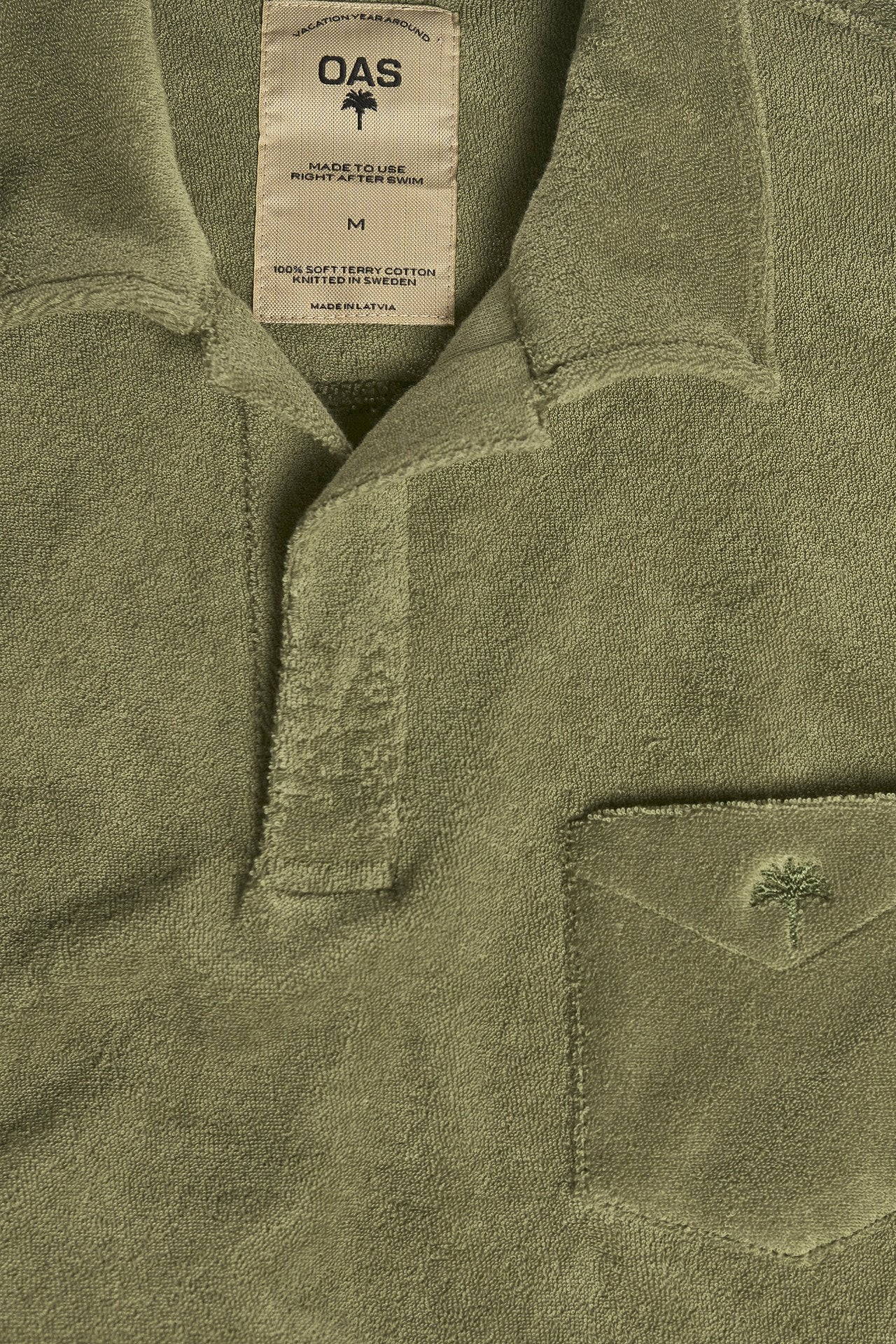 OAS Khaki Polo Terry Shirt