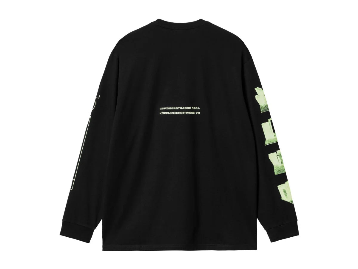 Carhartt WIP True Spirit L/S T-Shirt 100 % Organic Cotton in Schwarz/Glow Green