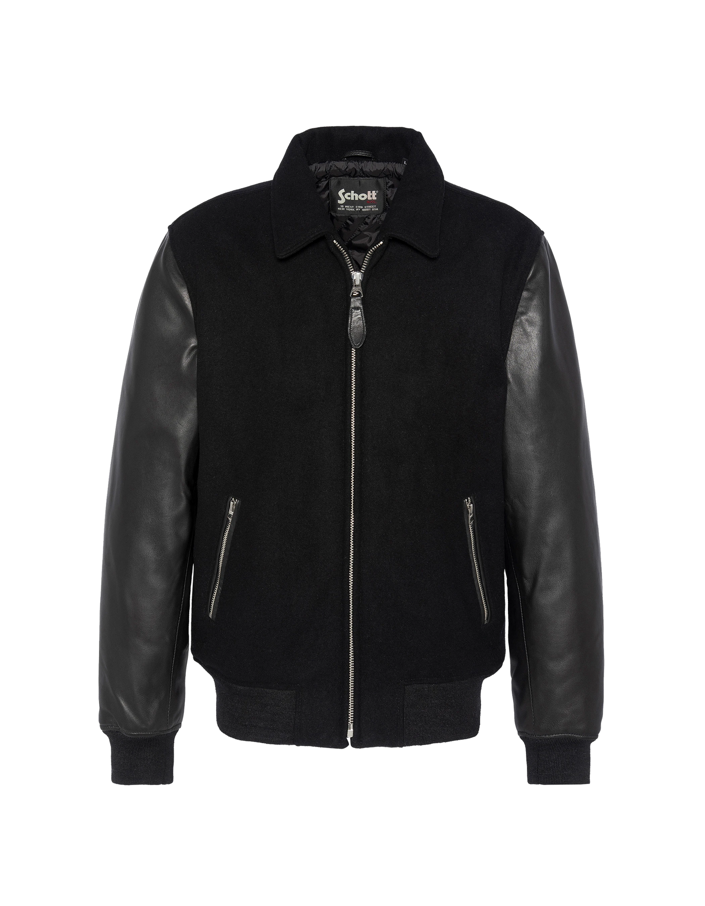 Schott College Yales Wool JACKET in Schwarz