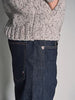 Blue De genes Sakura Knit Cardigan in Stone