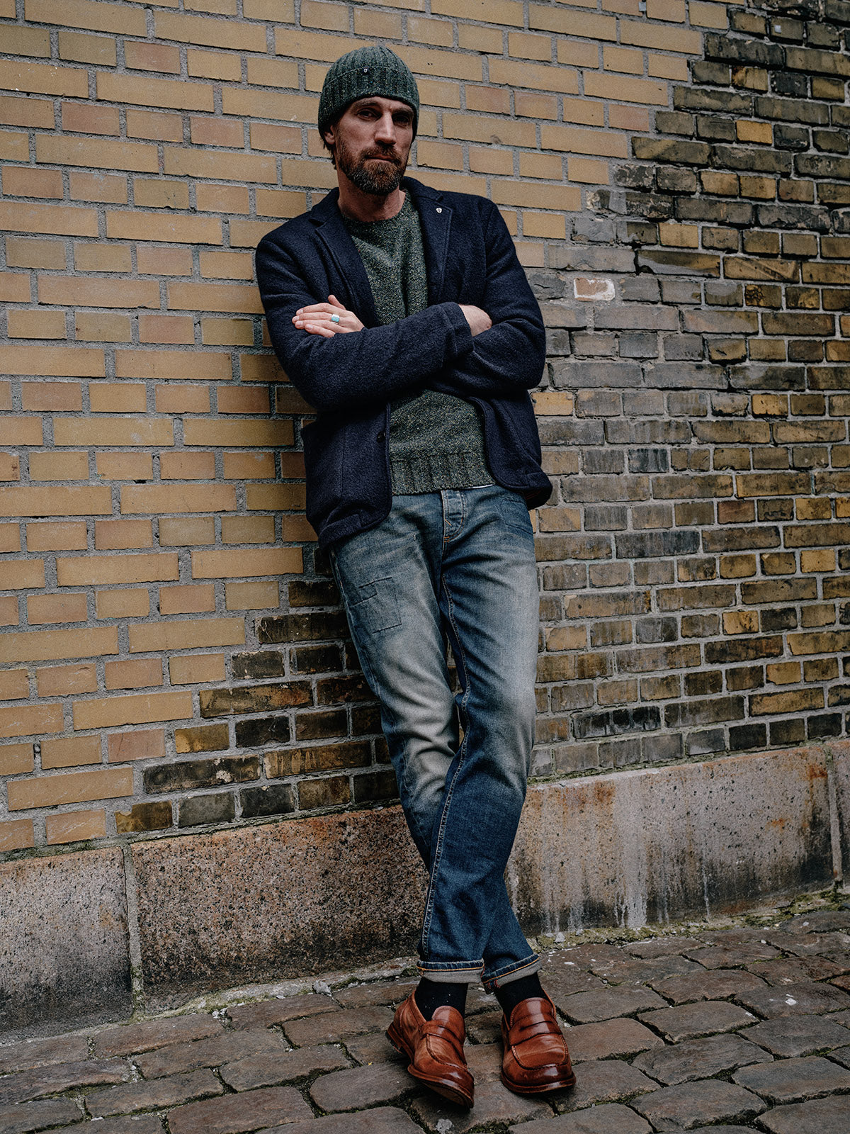 Blue de Gênes Marcos Blazer in Dark Navy