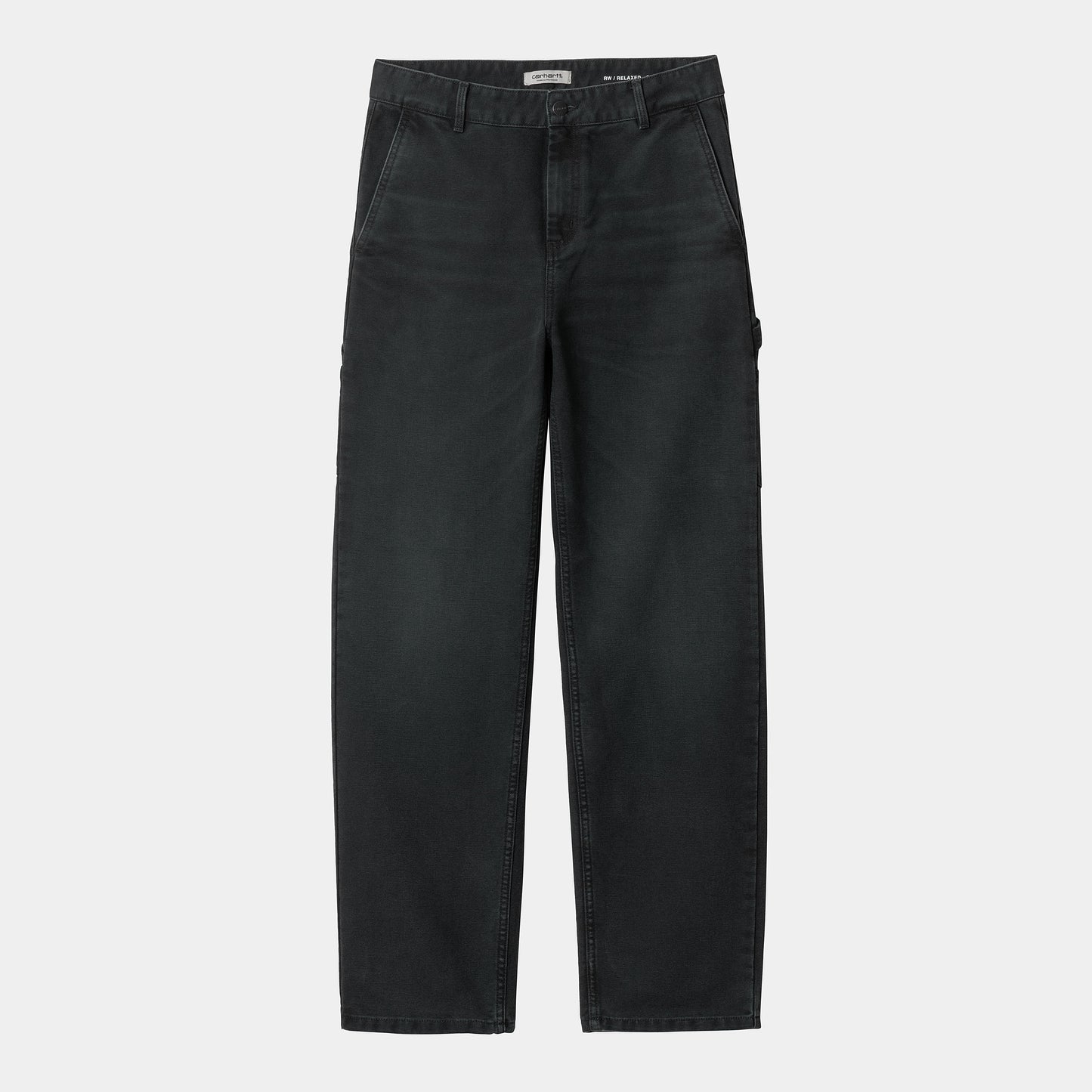 Carhartt WIP W' Pierce Pant Straight Pre Summer 2025 in Schwarz/stone canvas