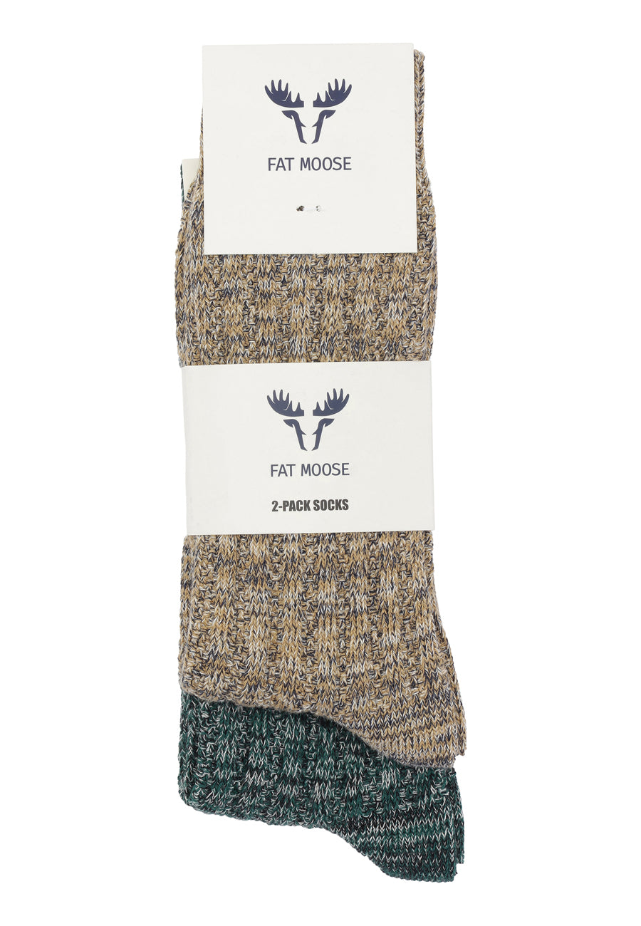 Fat Moose FM Socks 2 pack in Combo 3