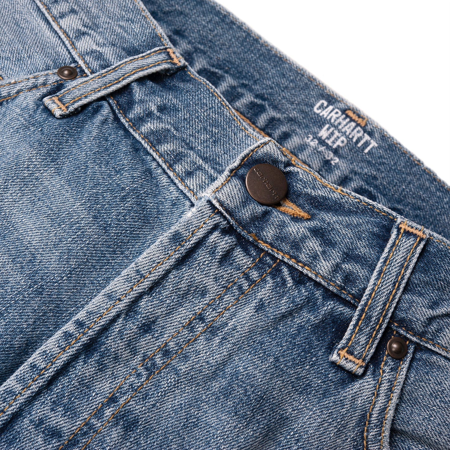 Carhartt WIP Marlow Pant Edgewood Blue worn bleached