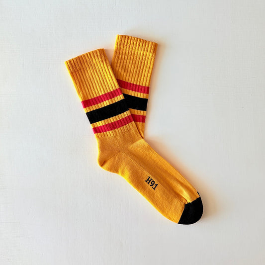 Heritage 91 Modell Rucker in Yellow - Black & Red Stripes