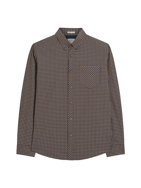 Ben Sherman LS SIGNATURE GINGHAM SHIRT in Bronze
