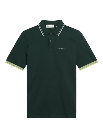 Ben Sherman SIGNATURE PIQUE POLO POLOS in FOREST