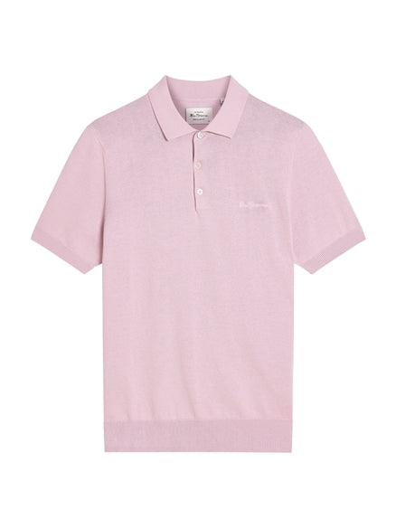 Ben Sherman SIGNATURE SS POLO KNITWEAR in LILAC
