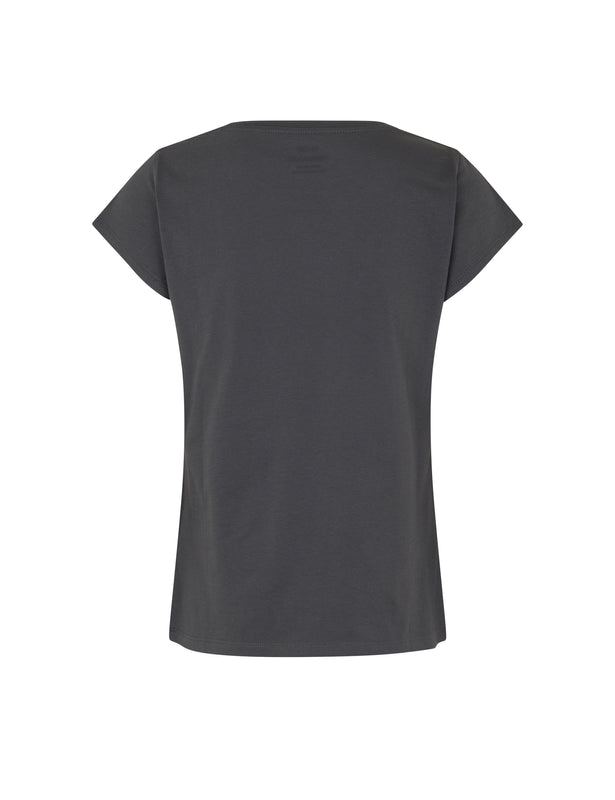 Mads Nørgaard Girls Organic Jersey Teasy Tee FAV in Asphalt