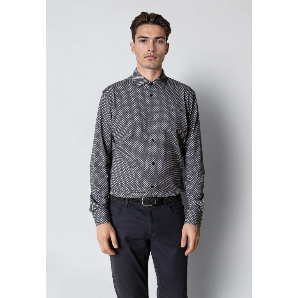 Clean Cut Copenhagen Clean Formal AOP Stretch Shirt L/S