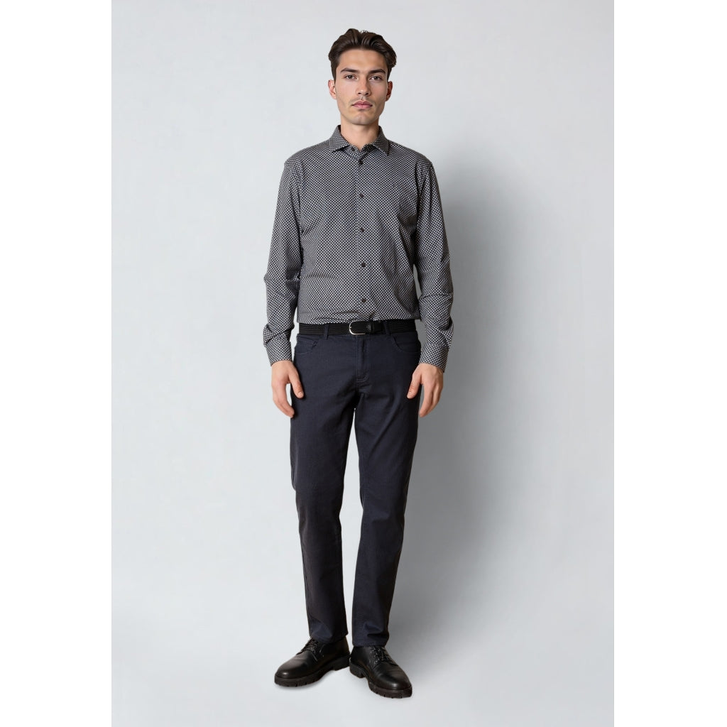 Clean Cut Copenhagen Clean Formal AOP Stretch Shirt L/S