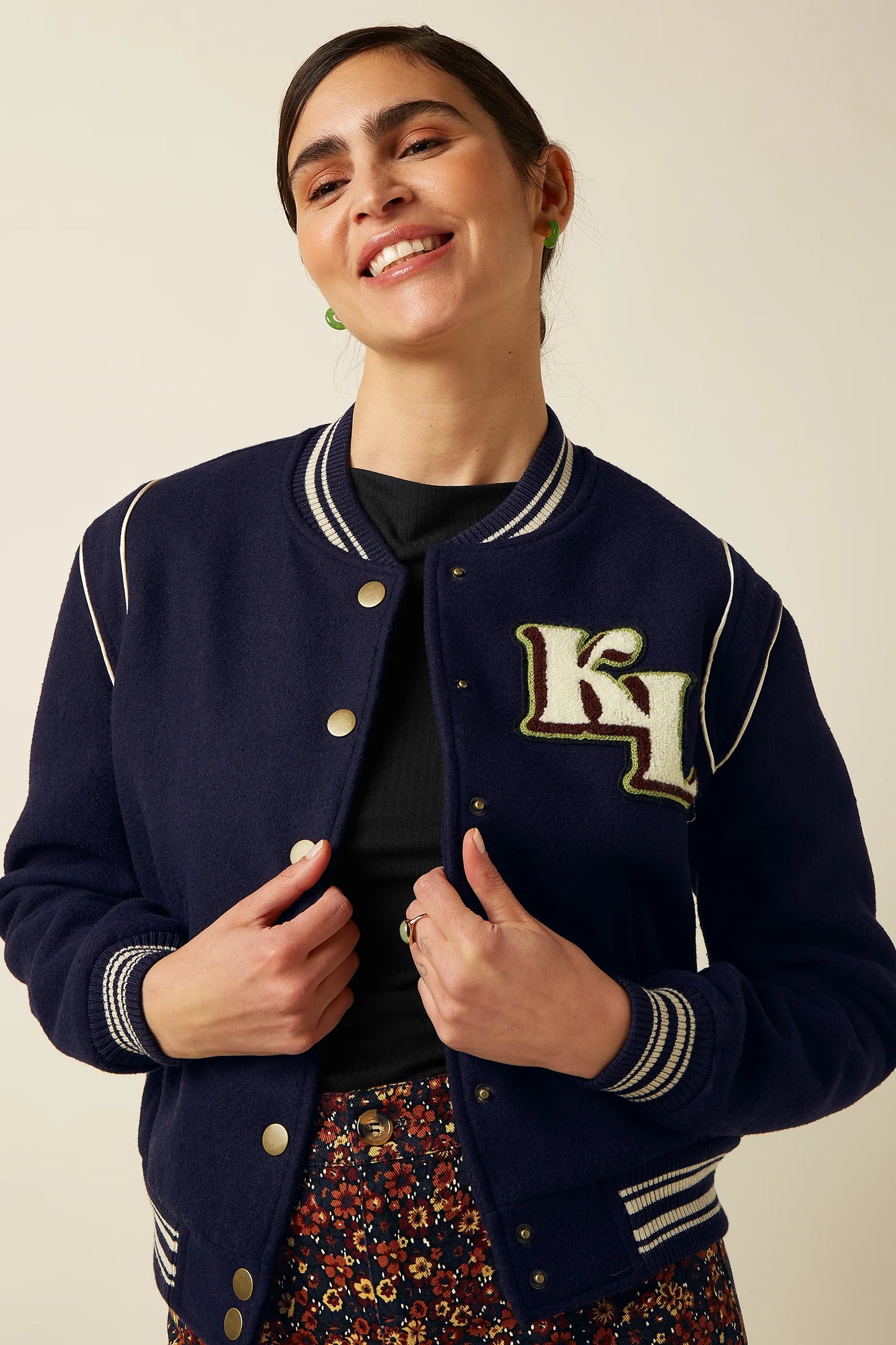King Louie Varsity Jacket Arizona Damen HW26 in Evening Blue