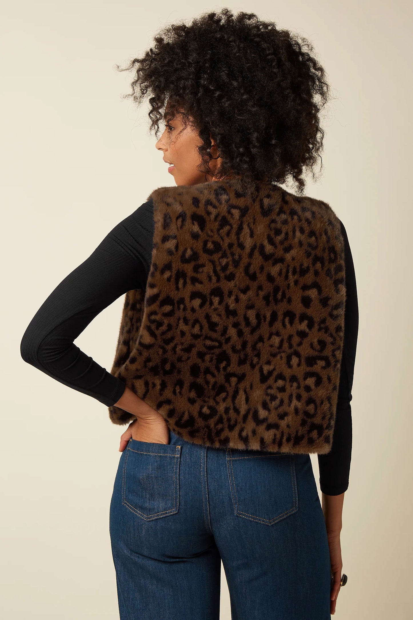 King Louie Viva Gilet Billy Damen HW26 in Rum Brown