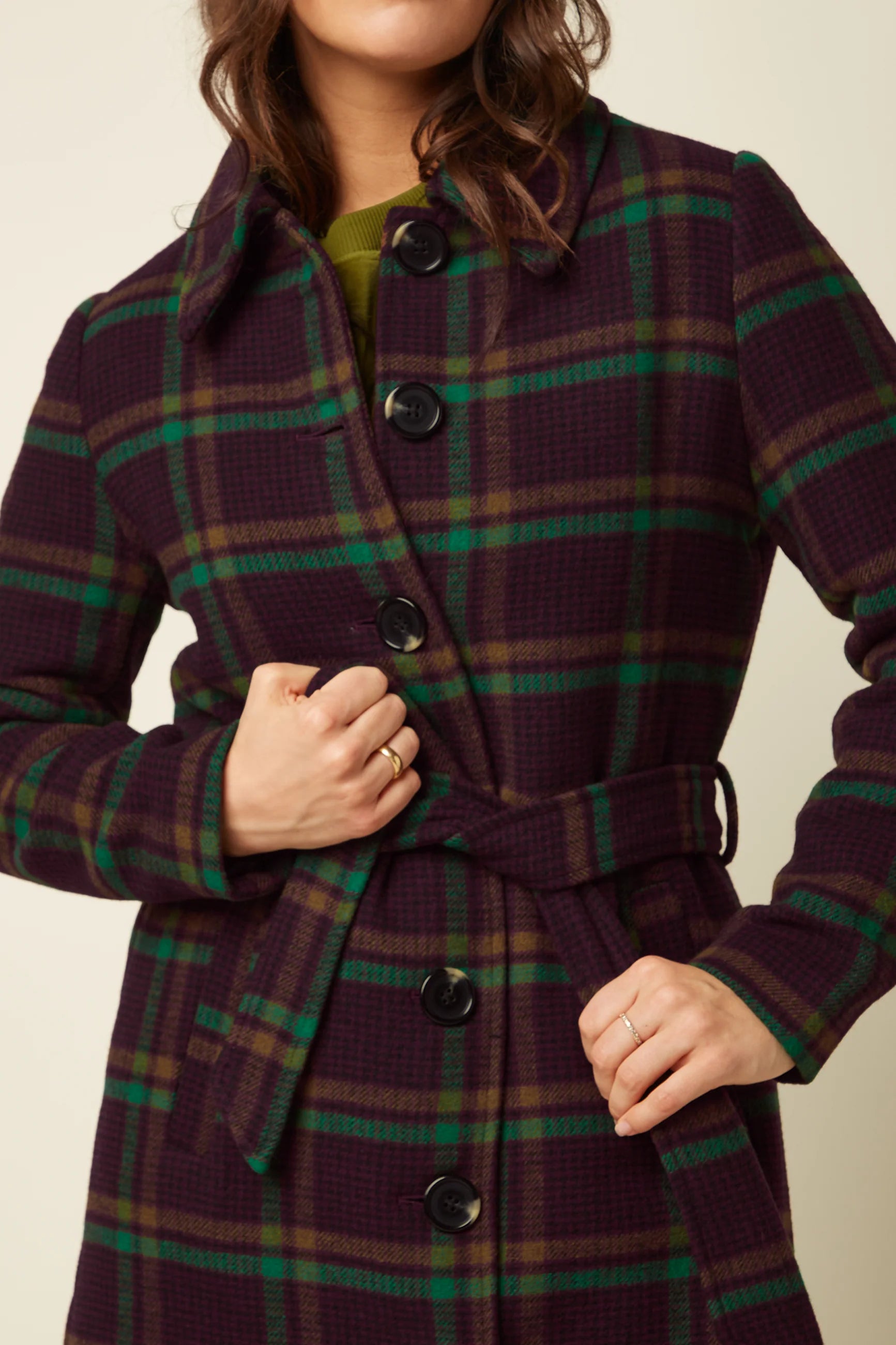 King Louie Arabella Coat Vera Check Damen HW26 in Porto Red