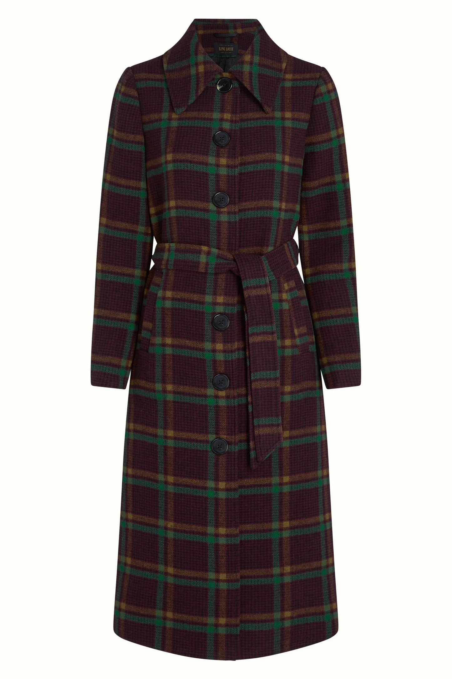 King Louie Arabella Coat Vera Check Damen HW26 in Porto Red