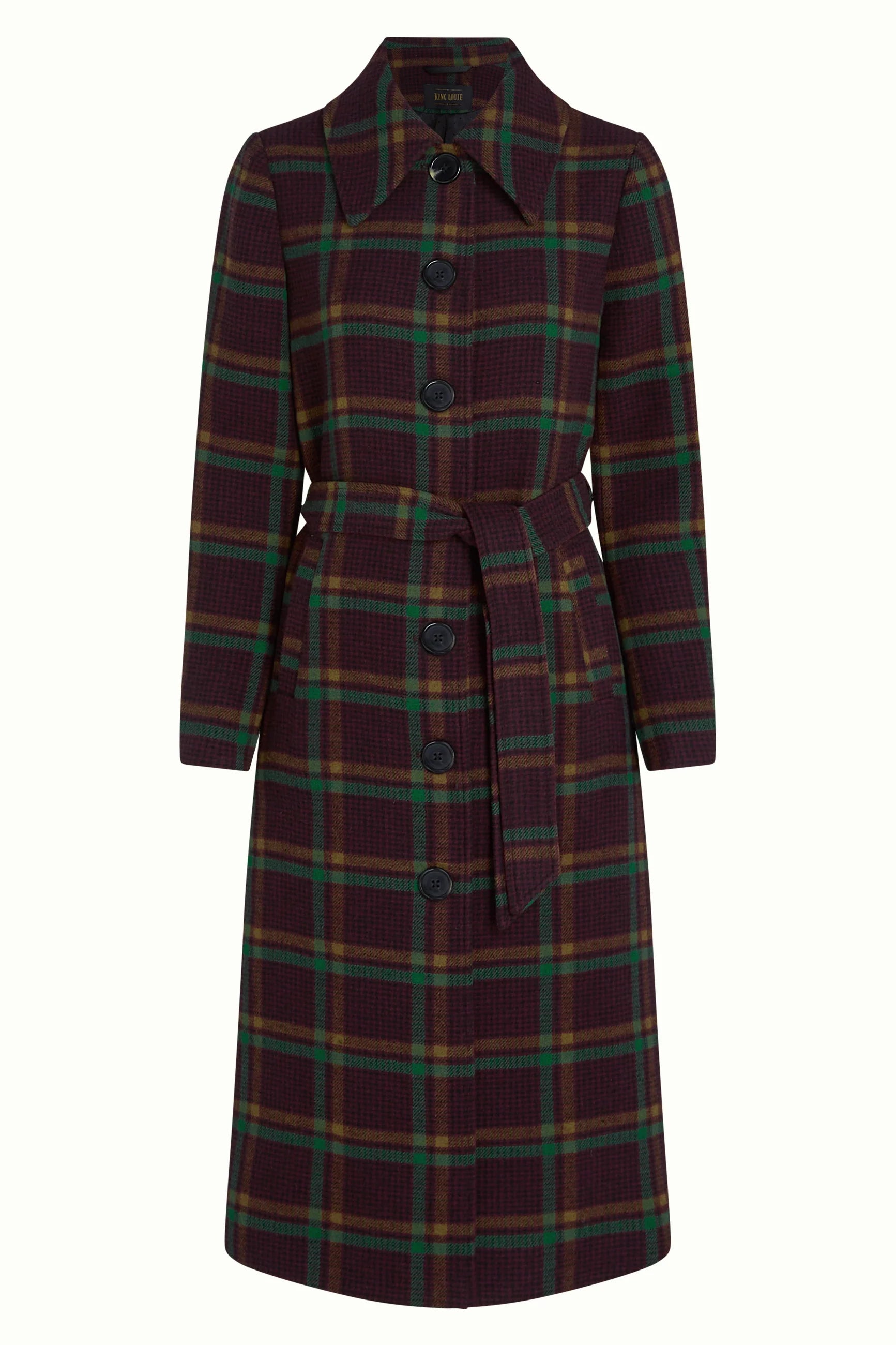 King Louie Arabella Coat Vera Check Damen HW26 in Porto Red