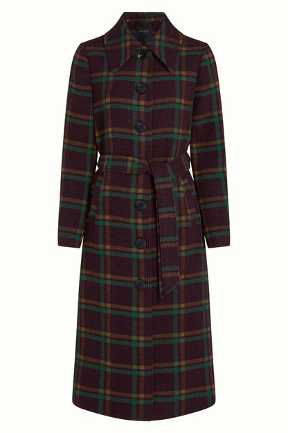 King Louie Arabella Coat Vera Check Damen HW26 in Porto Red