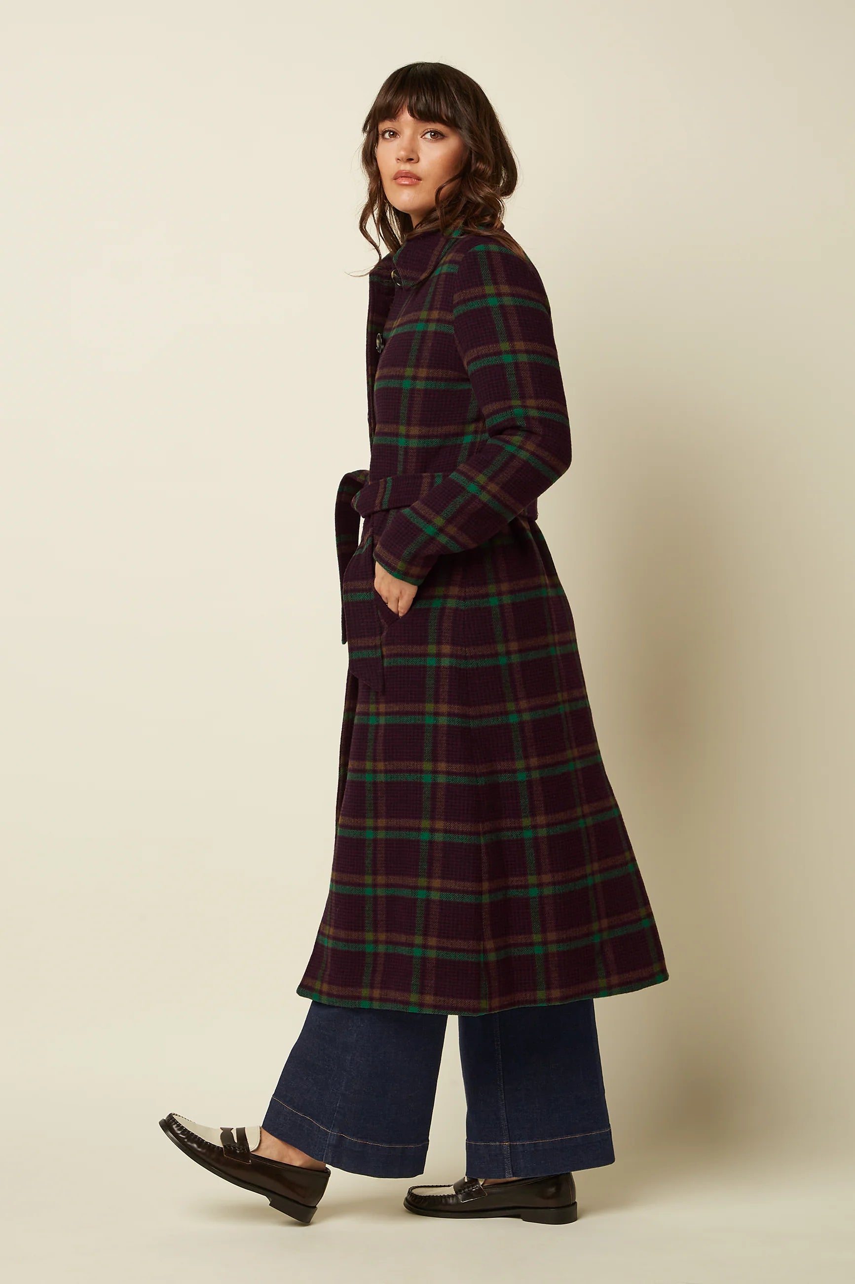 King Louie Arabella Coat Vera Check Damen HW26 in Porto Red