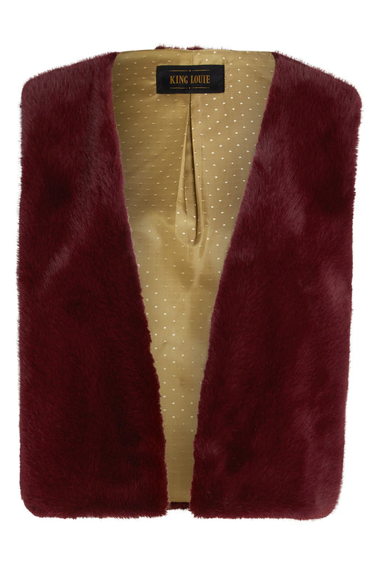 King Louie Viva Gilet Silver Fur Damen HW26