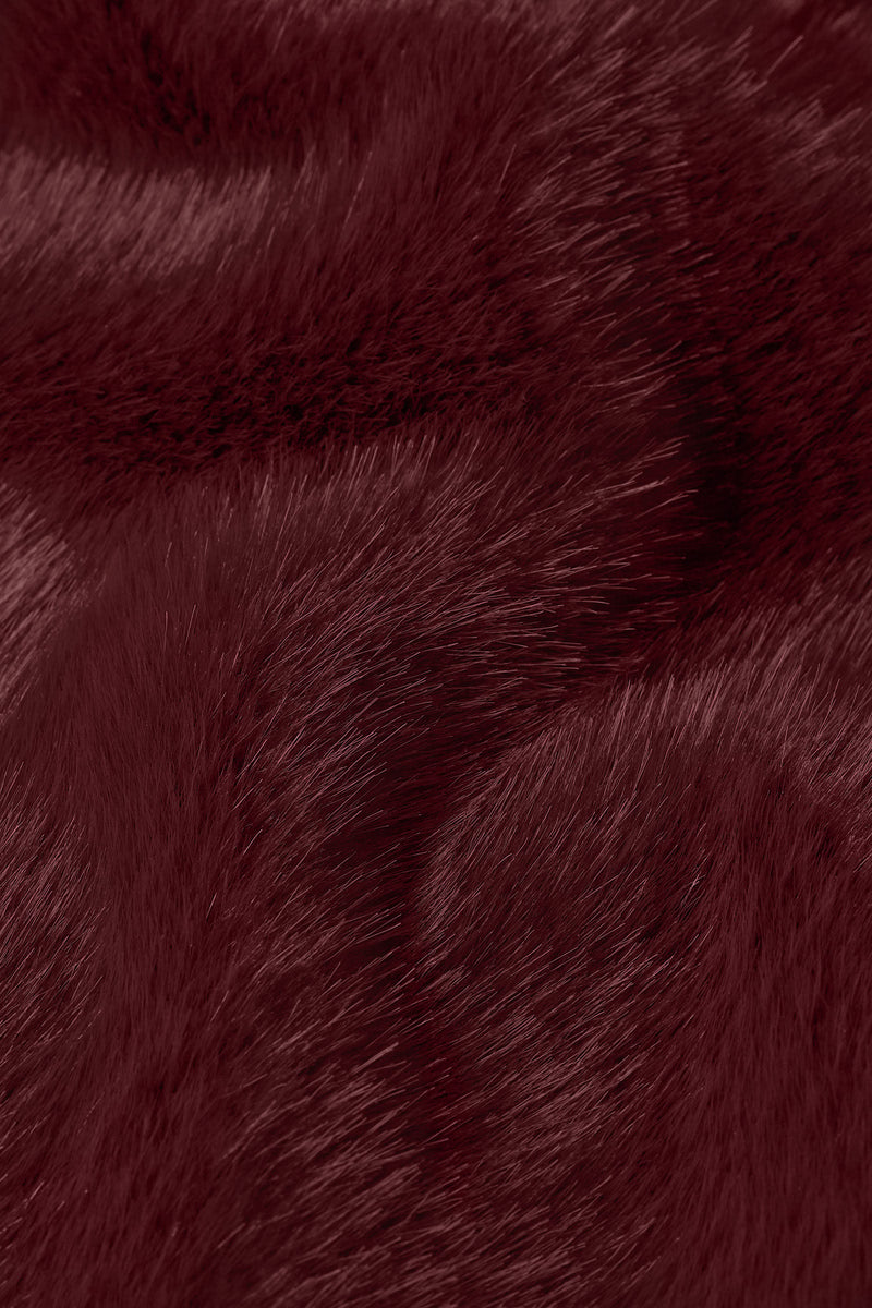 King Louie Viva Gilet Silver Fur Damen HW26 in Porto Red