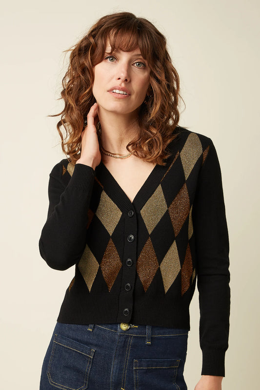 King Louie Cardi V Glim Damen HW26 in Schwarz