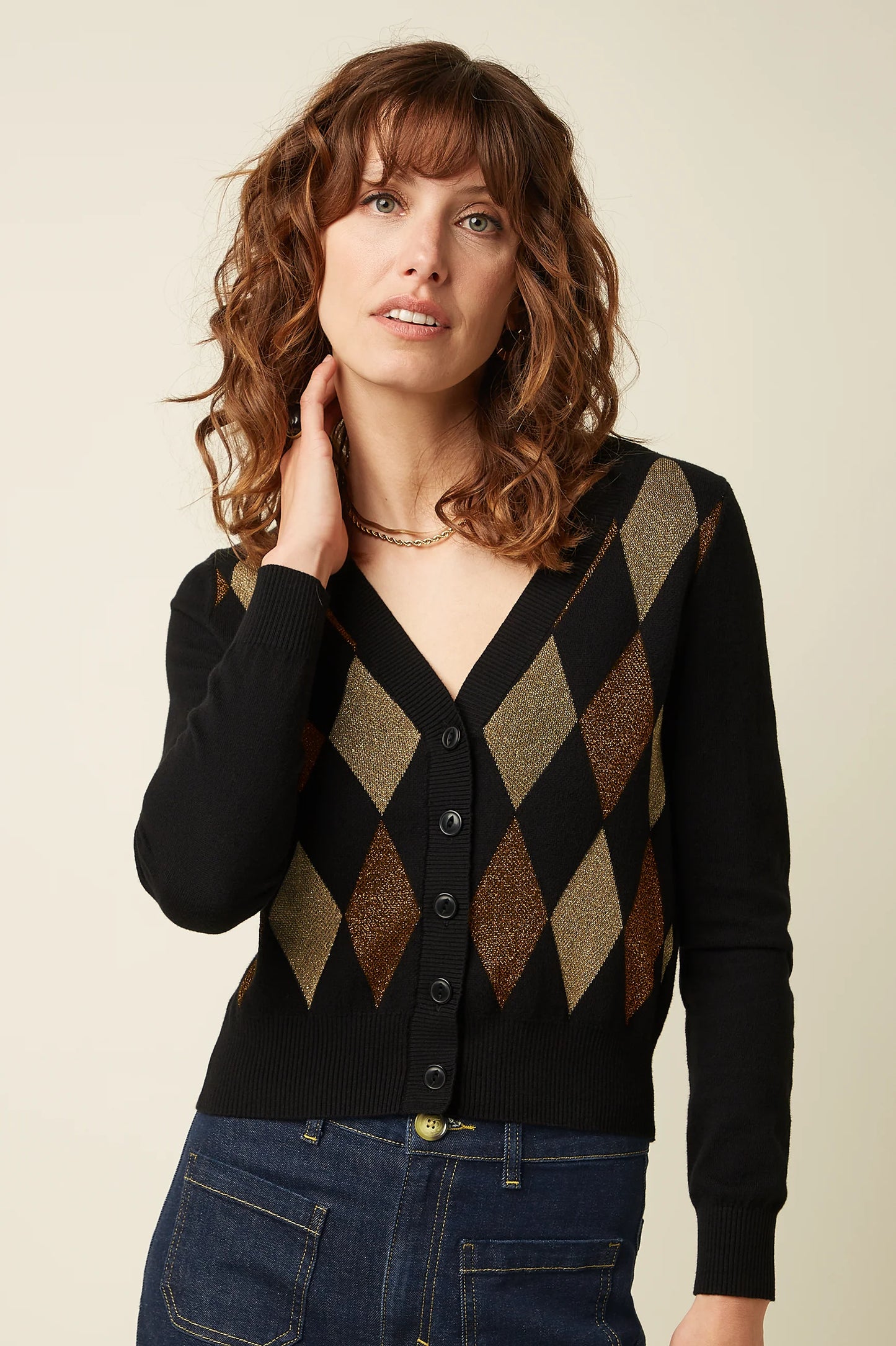 King Louie Cardi V Glim Damen HW26 in Schwarz