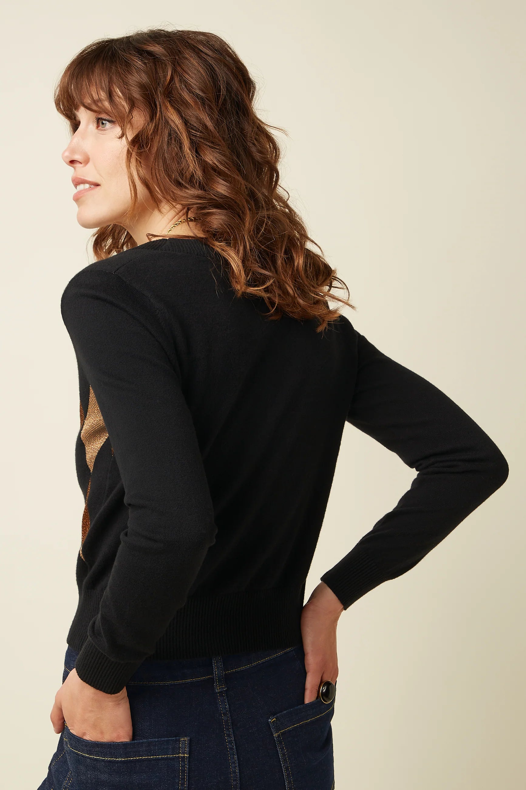 King Louie Cardi V Glim Damen HW26 in Schwarz