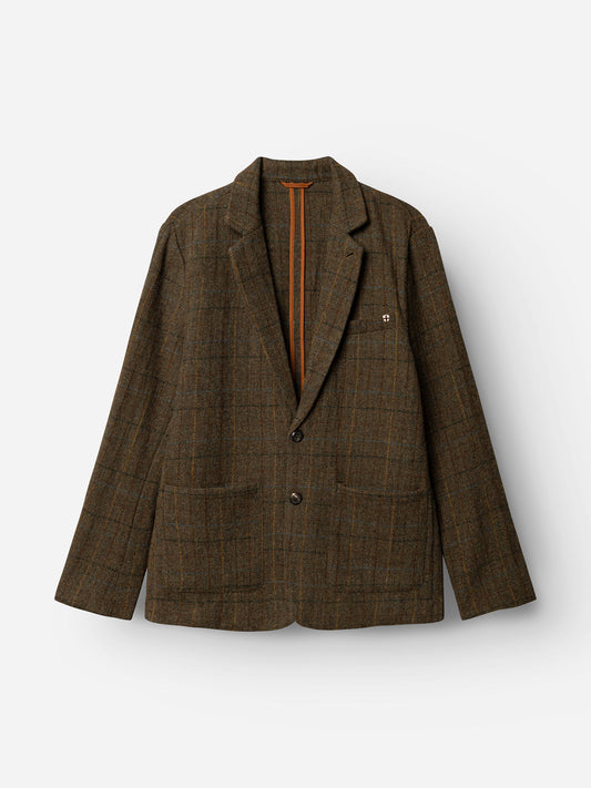 Blue de Gênes Leopardi Skotch Blazer – Brown Check