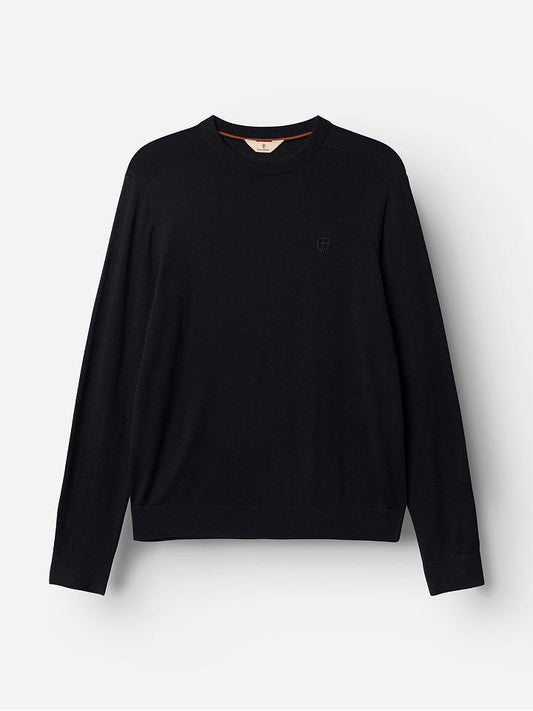 Blue De Genes BGhamish Crewneck Knit in Dark Navy