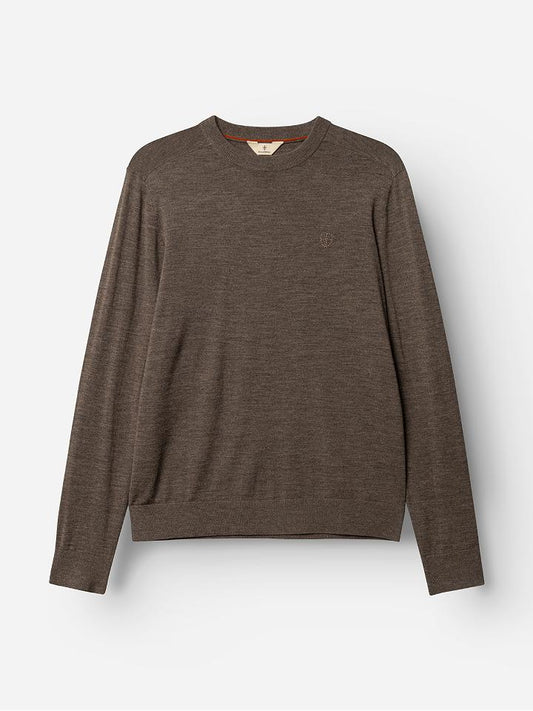 Blue De Genes BGhamish Crewneck Knit in Sepia Tint Brown