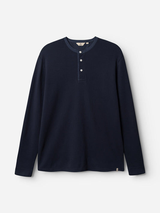 Blue de Gênes Greg L/S Grandad in Dark Navy