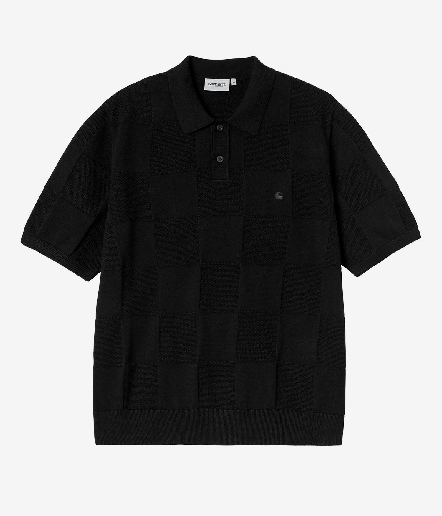 CARHARTT WIP S/S Checker Polo in Schwarz