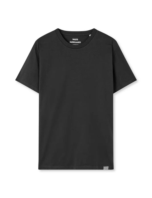 Mads Nørgaard Organic Thor Tee FS25 in Schwarz