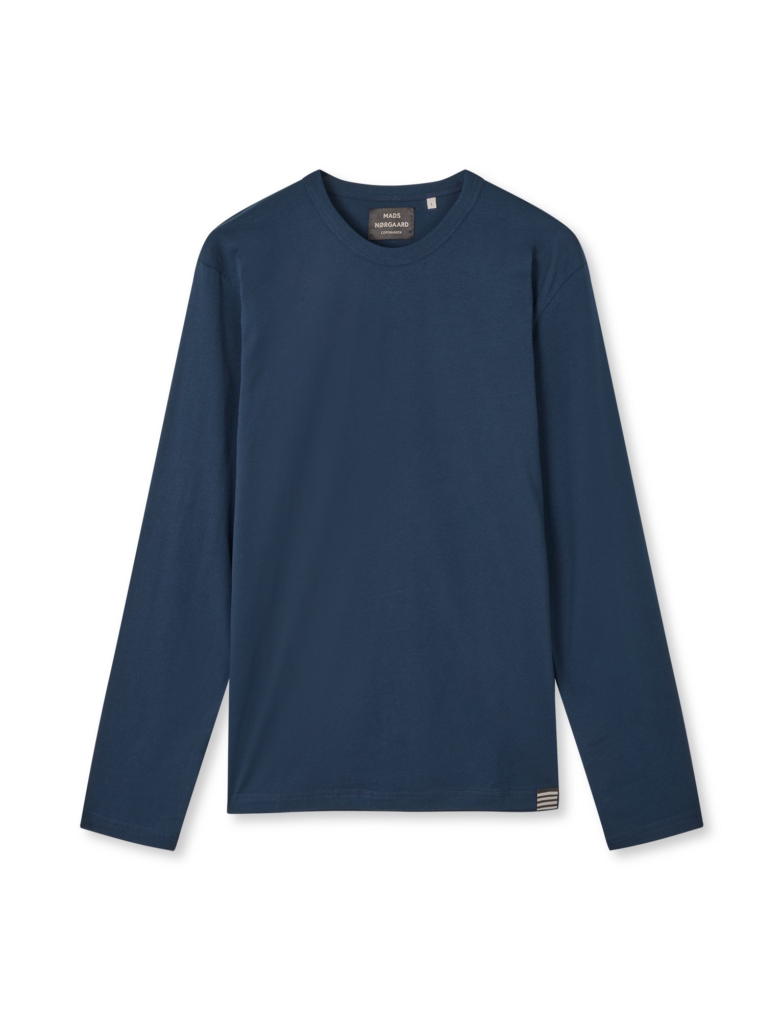 Mads Nørgaard Organic Thor Tee LS HW24 in Dunkelblau