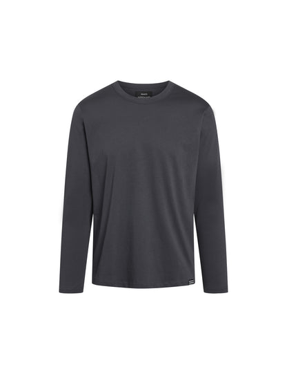 Mads Nørgaard Organic Thor Tee LS HW24 in Dark Grey