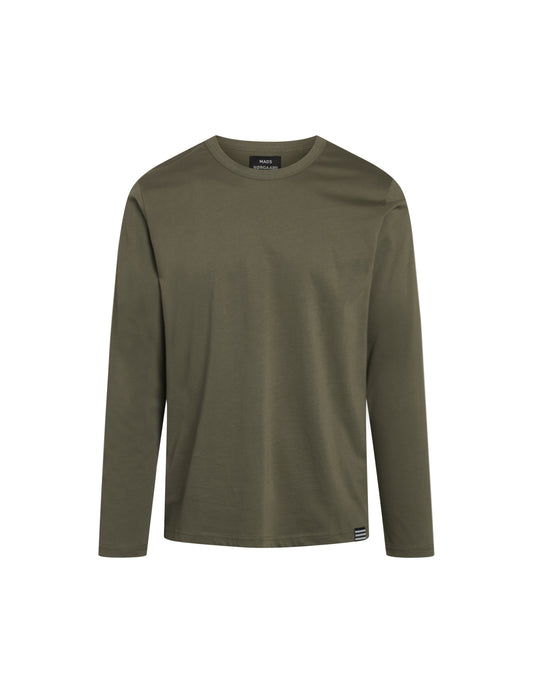 Mads Nørgaard Organic Thor Tee LS HW24 in Army