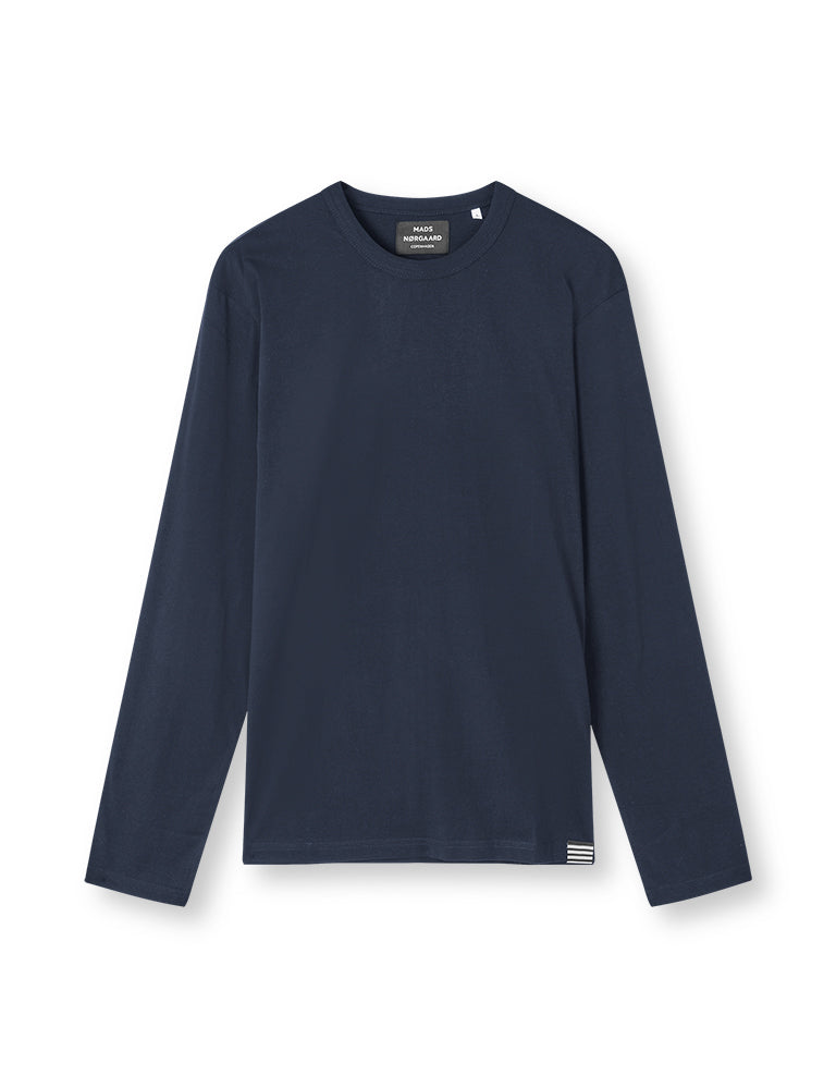 Mads Nørgaard Organic Thor Tee LS HW24 in Parisian Night